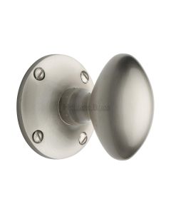 Heritage Brass Satin Nickel Mayfair Door Knob on Rose