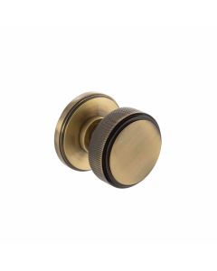 Set Millhouse Antique Brass Harrison Knurled Mortice Knob | MH450KSMKAB