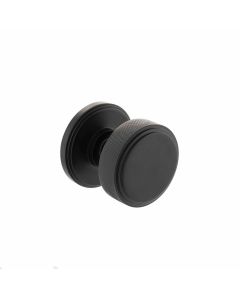 Set Millhouse Matt Black Harrison Knurled Mortice Knob | MH450KSMKMB