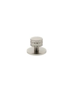 Chrysler Cabinet Knob Handle on Plate - Satin Nickel