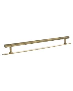 Chrysler Cabinet Pull Handle on Plate 320mm - Antique Brass