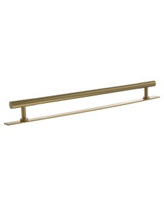 Chrysler Cabinet Pull Handle on Plate 320mm - Satin Brass