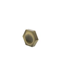 Antique Brass Pennington Hexagonal Disc Cabinet Knob | MHCH1338AB