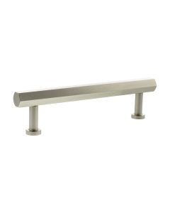 Satin Nickel 128mm Pennington Hexagonal Cabinet Handle | MHCH17128SN