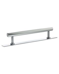 Pennington Hexagonal Cabinet Pull Handle on Plate 160mm - Polished Chrome