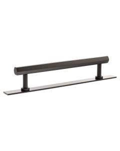 Pennington Hexagonal Cabinet Pull Handle on Plate 160mm - Urban Dark Bronze