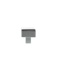 Polished Chrome Eiffel Knurled Square Cabinet Knob  | MHCK1230PC