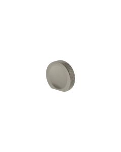 Satin Nickel Eiffel Knurled Flat Round Disc Knob  | MHCK1338SN