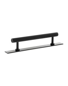 Paddington Spiral Cabinet Pull Handle on Plate 128mm - Matt Black