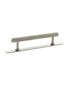 Paddington Spiral Cabinet Pull Handle on Plate 128mm - Satin Nickel