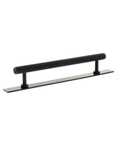 Paddington Spiral Cabinet Pull Handle on Plate 160mm - Matt Black