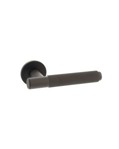 Set Millhouse Urban Dark Bronze Crompton Knurled Lever on 5mm rose | MHSR100UDB
