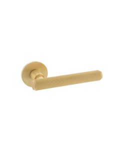 Set Millhouse Satin Brass  Stephenson Linear Lever on 5mm rose | MHSR250SB