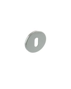 Millhouse Polished Nickel Key Escutcheon on 5mm slimline rose | MHSRKPN