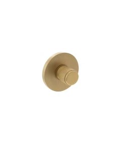 Millhouse Satin Brass Knurled WC Turn & Release on 5mm rose | MHSRKWCSB