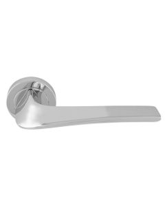 Set Manital Polished Chrome Master Lever Furniture on round rose | MS5CP