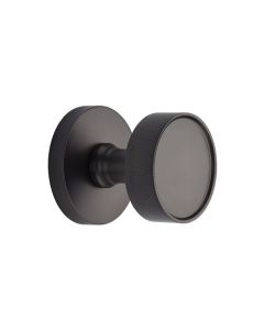 Heritage Brass Matt Bronze Owen Knurled Door Knob on Rose