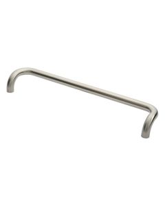 600 x 30mm Satin Stainless Steel Steelworx Cranked Pull Handle | PCC1600SSS