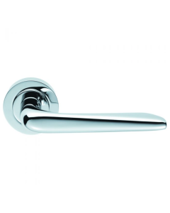 Set Manital Polished Chrome Petra Lever Furniture on rose | PE5CP