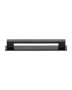 Heritage Brass Matt Bronze Metro Cabinet Pull Handle with Plate 160mm