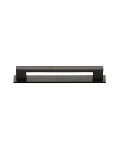 Heritage Brass Matt Bronze Metro Cabinet Pull Handle with Plate 96mm