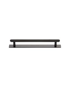 Heritage Brass Matt Bronze Step Cabinet Pull Handle with Plate 128mm