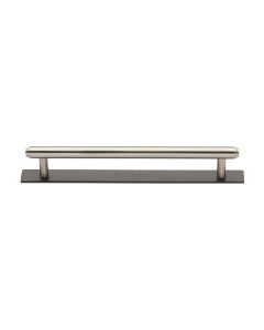 Heritage Brass Matt Bronze/Satin Nickel Step Cabinet Pull Handle with Plate 160mm