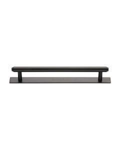 Heritage Brass Matt Bronze Step Cabinet Pull Handle with Plate 160mm