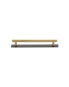 Heritage Brass Matt Bronze/Satin Brass Step Cabinet Pull Handle with Plate 96mm