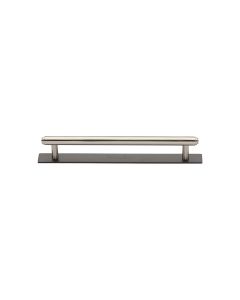 Heritage Brass Matt Bronze/Satin Nickel Step Cabinet Pull Handle with Plate 96mm