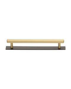 Heritage Brass Matt Bronze/Satin Brass Hexagonal Cabinet Pull Handle with Plate 160mm