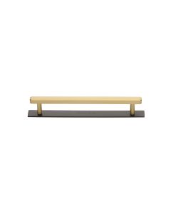 Heritage Brass Matt Bronze/Satin Brass Hexagonal Cabinet Pull Handle with Plate 96mm