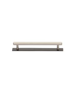 Heritage Brass Matt Bronze/Satin Nickel Hexagonal Cabinet Pull Handle with Plate 96mm
