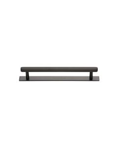 Heritage Brass Matt Bronze Hexagonal Cabinet Pull Handle with Plate 96mm