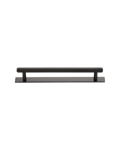 Heritage Brass Matt Bronze Knurled Cabinet Pull Handle with Plate 128mm