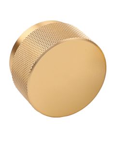 Brushed Brass 50mm Graf Knurled Cupboard Knob | 106.66.104