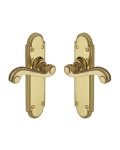 Heritage Brass Polished Brass Adam Door Handle on Plate - Lever Latch