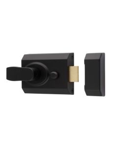 Matt Black 60mm Contract Rim Cylinder Nightlatch | RCN8260MB