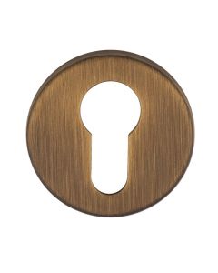 Carlisle Antique Brass Euro Cylinder Profile Escutcheon | RE001AB