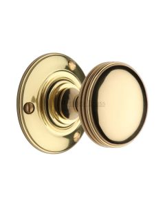 Heritage Brass Polished Brass Richmond Door Knob on Rose