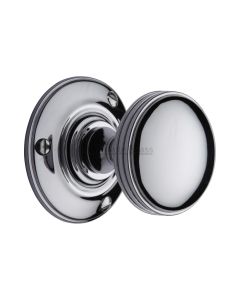 Heritage Brass Polished Chrome Richmond Door Knob on Rose