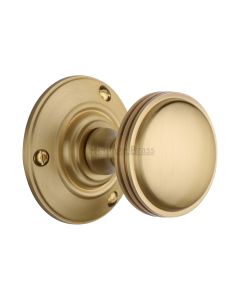 Heritage Brass Satin Brass Richmond Door Knob on Rose