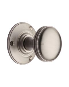 Heritage Brass Satin Nickel Richmond Door Knob on Rose