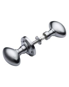 Heritage Brass Satin Chrome Suffolk Rim Door Knob