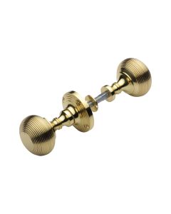 Heritage Brass Polished Brass Reeded Rim Door Knob