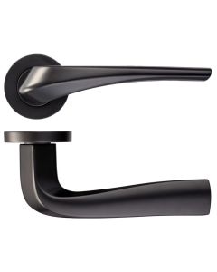 Rosso Maniglie Powder Coated Black Aries Lever Furniture | RM060PCB