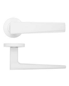 Matt White Veloce Lever on Round Rose | RM150PCW