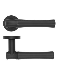 Matt Black Aldo Lever on Round Rose | RM160OMB
