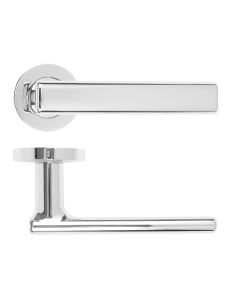 Polished Chrome Frigo Lever on Round Rose | RM180CP
