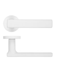 Matt White Frigo Lever on Round Rose | RM180PCW